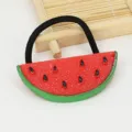 Cute watermelon hair tie for women, sweet fruit hair ring and hair accessory variant. - 22# Semicircle Watermelon - Hair Elastic