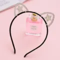 Bello cerchietto per capelli con orecchie di gatto in strass e stella brillante accessori - Stella a Cinque Punte in Strass Doppia Fila