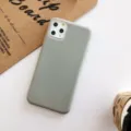 Minimalistische einfarbige weiche Handyhülle Detail, matte Schutzhülle passend für iPhone. - iPhone XR / Grau