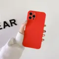 Funda de teléfono de silicona de color liso para iPhone, acabado mate diseño recto. - Rojo / iphoneXR