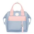Stylish lightweight mommy bag casual multi-purpose handbag for mothers daily outdoor use - Light Blue and Pink