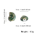 Ceramic conch shell loose beads DIY handmade bracelet necklace jewelry accessory material. - TC032-5 Cyan Green