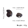 Ceramic conch shell bead accessory DIY loose bead for handmade bracelet necklace craft. - TC032-7 Blue Brown