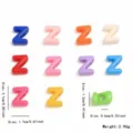 Perles acryliques colorees en forme de lettre Z pour creation de bijoux DIY et accessoires. - Style Lettre Z (YKL0226-26) / 10 Pièces/Paquet / Multicolore Mixte