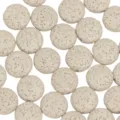 Round porous lava stone loose beads for DIY jewelry making and bracelet accessories - Off White
