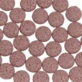 Round volcanic lava stone loose beads for DIY jewelry making bracelets necklaces accessories - Bean Paste Pink