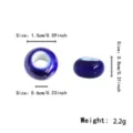Blaue große Loch Keramik Abstandsperle, 1.5cm runde lose Perle für DIY Armband Schmuckherstellung. - Dunkelblauer Stil (TC030-3)