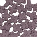 Purple Cross Lava Stone Beads DIY Jewelry Making Bracelet Necklace Spacer Accessories - Bean Paste Purple