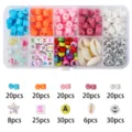 Kit de fabrication de bijoux DIY avec 10 grilles perles d'argile en vrac et coquillages - Kit Coquille 2 en Argile Polymère Acrylique (ZH045)