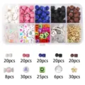 Kit de perles de bijoux DIY à 10 grilles avec perles en argile lettres et breloques pour loisirs. - Kit Pendentif Bonbon Acrylique 3 (ZH045)