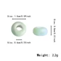 Hellgrüne Keramik Großloch Perle, DIY Charm Armband Schmuckherstellung Komponente 1.5cm - Hellgrüner Donut-Stil (TC030-7)