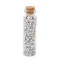 Perles en poterie souple à motif noir et blanc en bouteille de verre pour la création DIY. - Blanc Tacheté