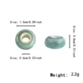 Grosse Loch Keramikperle lose Abstandshalter fuer Handarbeit DIY Armband Schmuckdesign - Grün Gefleckter Stil (TC030-8)