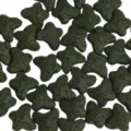 Perles en pierre volcanique papillon vert foncé pour fabrication de bijoux et bracelets DIY. - Vert Militaire