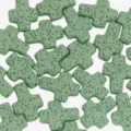 Green cross lava stone beads for DIY jewelry making, porous gemstone spacer bead accessories. - Light Green