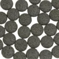 Round Volcanic Stone Loose Beads Spacer Beads for DIY Bracelet Necklace Jewelry Making - Dark Gray