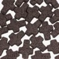 Dark Brown Cross Lava Stone Beads Porous DIY Jewelry Making Bracelet Necklace Accessories - Dark Coffee