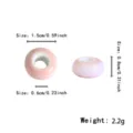 Rosa Keramikperle mit Farbverlauf großes Loch lose Perle für DIY Armband Schmuck 1.5cm - Rosa Weiß Verlauf Stil (TC030-13)