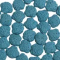 Blauwe vulkanische lavasteen schelp kralen, poreuze DIY tussenkralen voor aromatherapie sieraden. - Meerblauw