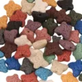 Perles en pierre de lave volcanique forme papillon colorées pour fabrication de bijoux DIY - Multicolore