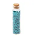 Perles en argile polymère turquoise emballées dans une bouteille en verre pour bracelet - Vert Foncé