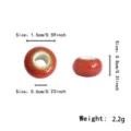 Grosse Loch Keramik bunte Perle lose Perle Armband DIY Zubehoer 1.5cm rot Stueck Artikel - Rot mit Flecken Stil (TC030-20)