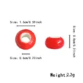Rote Keramik Großloch Perlen DIY Armband Abstandshalter lose Perlen Zubehör 1.5cm - Knallroter Stil (TC030-21)