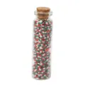 Perles en tranches d'argile polymère en bouteille en verre pièces rondes DIY bracelet bijoux - Bicolore Rouge & Vert