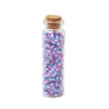 Tranches de pate polymere colorees en bouteille en verre perles DIY pour bracelet fait main - Bicolore Bleu-Rose