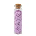 Perles en argile polymere dans bouteille en verre, perles plates violettes pour bracelet DIY. - Violet Taro