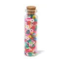 Tranches de fleurs en argile polymère colorées en bouteille en verre pour bijoux DIY. - Fleur Multicolore