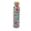 Perles en argile polymere coloree dans une bouteille en verre style boheme bijoux DIY. - Disques Multicolores