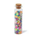 Kit de perles d'argile polymere colorees en bouteille verre bracelet DIY rondes - Multicolore