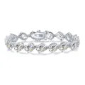 Elegant S925 silver oval cubic zirconia tennis bracelet sparkling luxury jewelry main view - 16cm / Silver