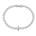 Bracciale Tennis in Argento S925 con una Pietra Centrale a Marquise Gioielli Donna - Bracciale Marquise / 17cm