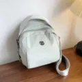 Casual νάιλον τσάντα χιαστί ώμου για γυναίκες, ευέλικτο μίνι σακίδιο πλάτης κοχύλι. - Πρότυπο / Γκρι