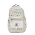 Vista dettagliata del simpatico zaino da donna a pois con fiocco, elegante e pratico. - Borsa Singola + Ciondolo / Bianco