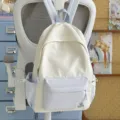 Japanese minimalist star print student backpack casual lightweight book bag for school - Without Accessories / Light Blue