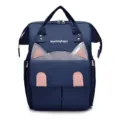 Große wasserdichte Wickelrucksack für Mütter, süßes Katzenohren-Design, dunkelblau. - Katze Dunkelblau