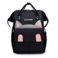 Süsses Katzen Design Wickelrucksack Grosse Kapazität Umhängetasche Schwarze Mutterschaft Tasche - Schwarze Katze