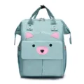 Niedlicher blauer Bär Wickeltasche großer Kapazität Rucksack für Mütter Reisen Baby Alltag - Bär Hellgrün