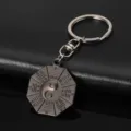 Metall Bagua Tai Chi Schlüsselanhänger acht Trigramme chinesische Philosophie Geschenk Accessoire - Schwarz