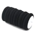 Grote zwarte haarrekkers elastische badstof haarbanden dagelijkse haaraccessoires set - 10 Stuks/Pak / Zwart
