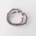 Stylish minimalist pearl hair tie elastic hair band for women and sweet daily accessories - Light Coffee