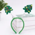 Serre-tete sapin de noel joli cerceau de cheveux de fete pour costume de vacances - 4# Sapin Vert