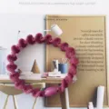 Pink wavy hair tie elastic scrunchie soft plush basic hair rope cute daily hair accessories - 6# Bean Paste Pink