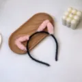 Cute plush cat ear headband sweet girl hair accessory live streaming stylish hair hoop - 1# Long Hair Cat Ears - Pink