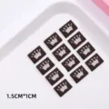 Καφέ υφαντές ετικέτες στέμμα DIY χειροποίητες υφασμάτινες ετικέτες ρούχων 1.5x1cm - Στυλ Στέμμα / 1 Κομμάτι (1x1.5cm) / Καφέ