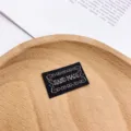 Χειροποίητη μαύρη υφαντή ετικέτα υφάσματος DIY για αξεσουάρ ένδυσης και ραπτικής. - Στυλ Δαντελωτό Περίγραμμα HM / 1 Κομμάτι (1.5x2.5cm) / Μαύρο