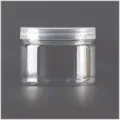 Transparent plastic storage jar with screw cap, clear empty container for organizing small items. - Transparent Box